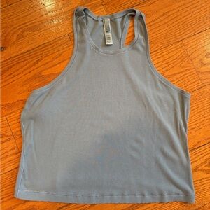 SKIMS blue racerback ribbed top